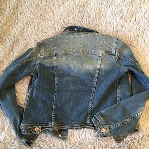 Zara denim studded jean jacket